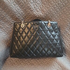 Kate Spade Black Quilted Tote Bag